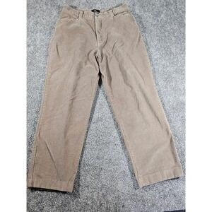 Lee Khakis Womens Size 16M Beige Corduroy Pants Casual Comfort Fit Lycra‎ Blend